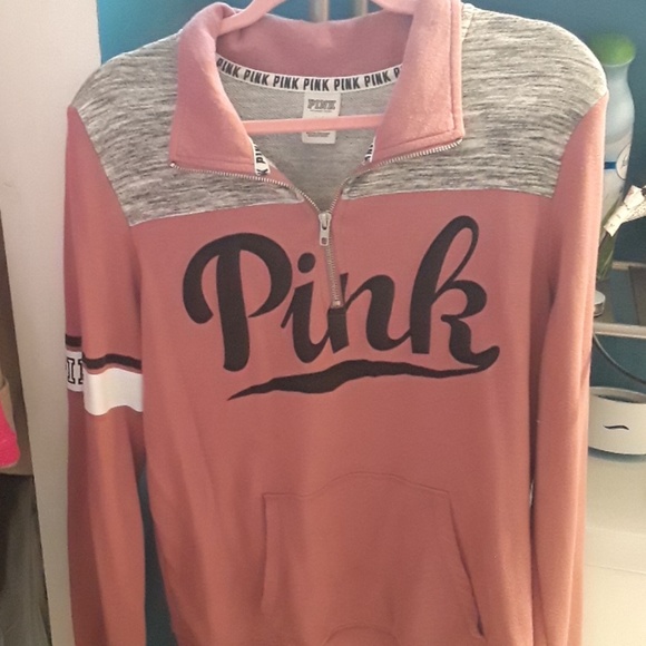 PINK Victoria's Secret Tops - Victoria Secret PINK Quarter Zip